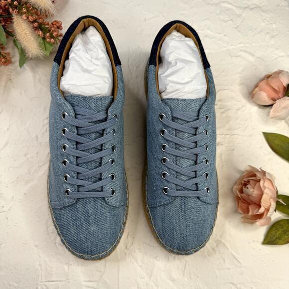 Marc Fisher Mandia 2 Denim Espadrille‎ Sneakers Size 6 - Picture 2 of 10